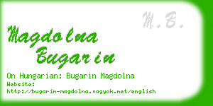 magdolna bugarin business card